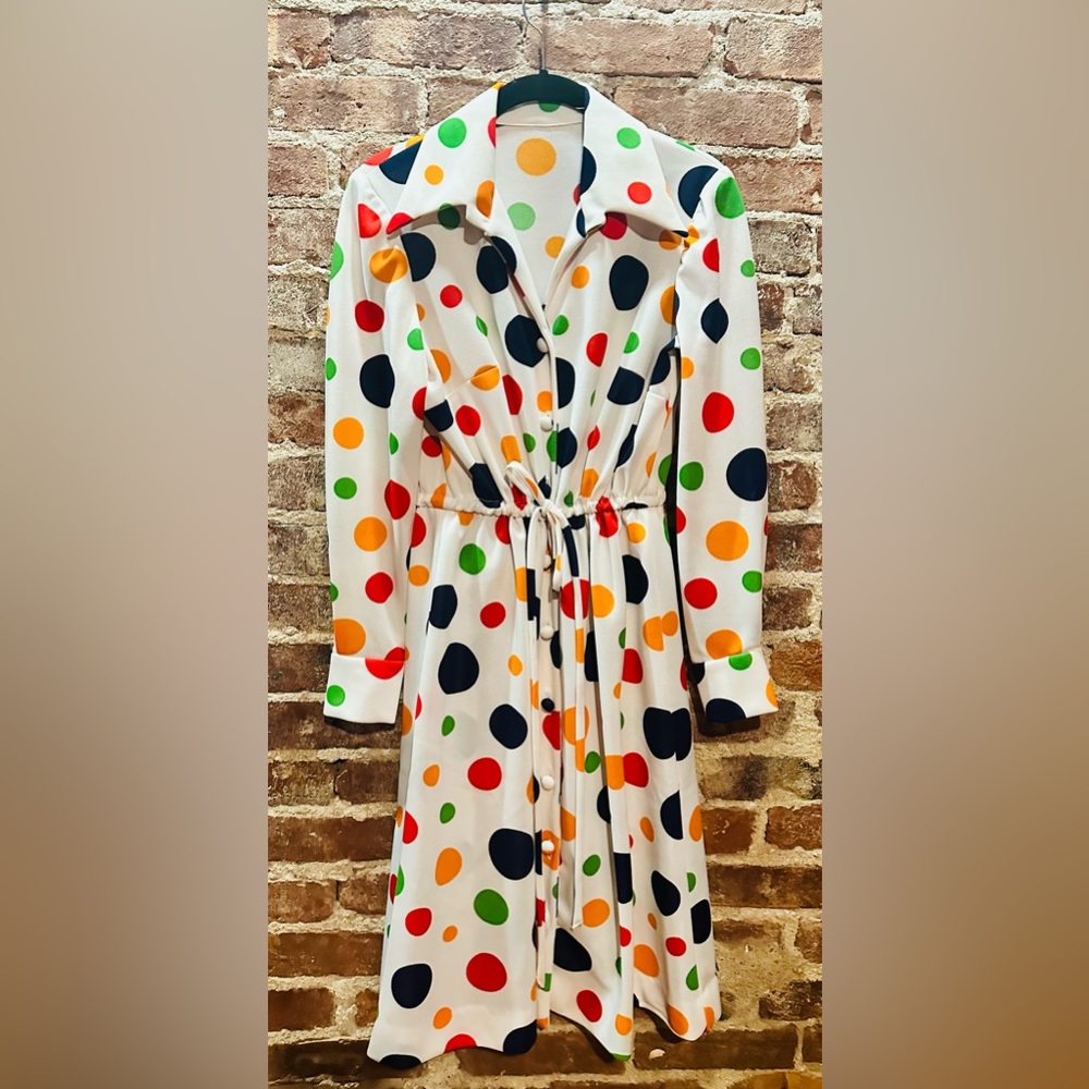 Polkadot colorful dress! 🌈